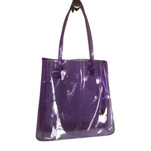 UO clear purple tote